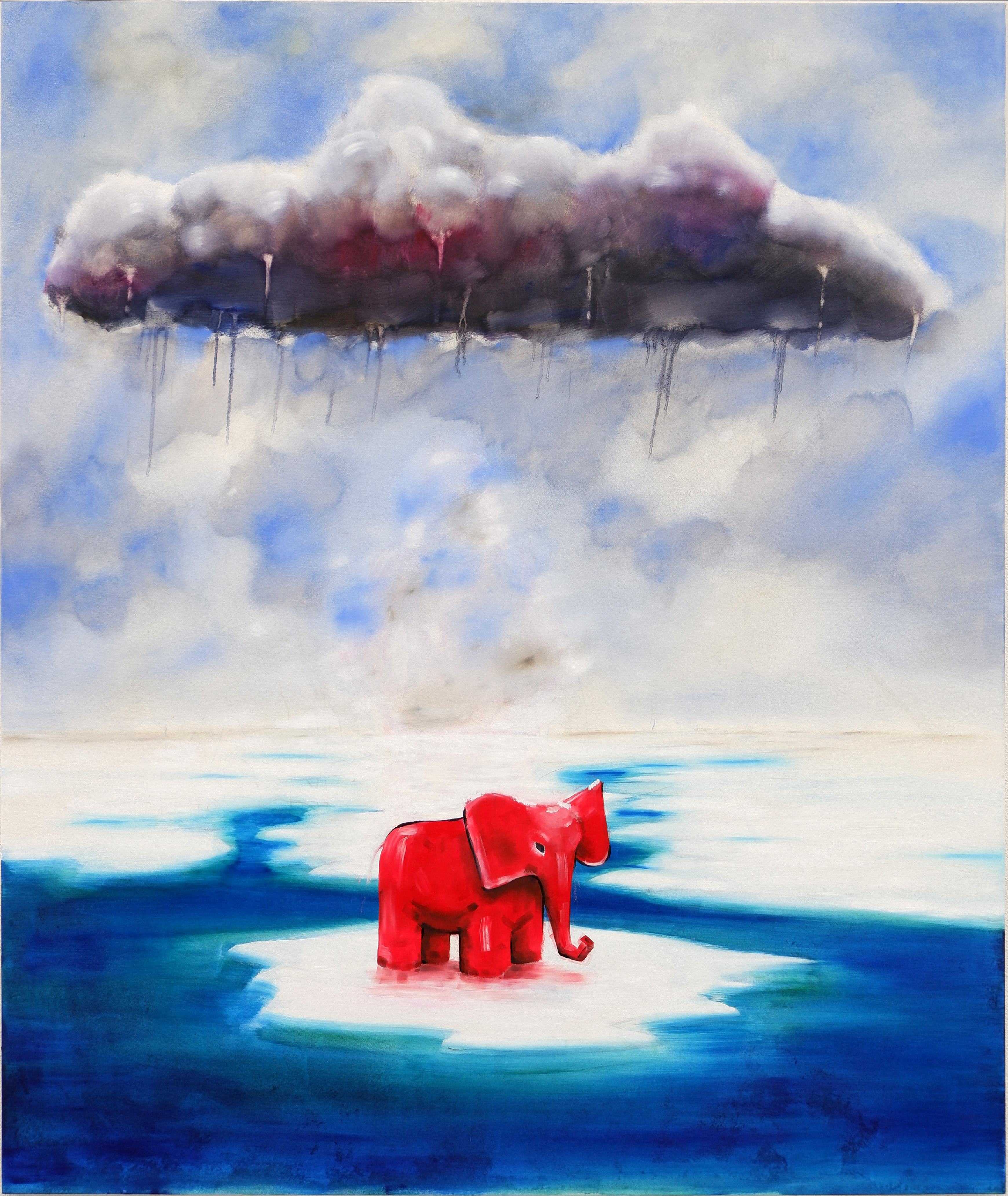 Mein Elefant auf der Eisscholle I 25 I 52x64cm